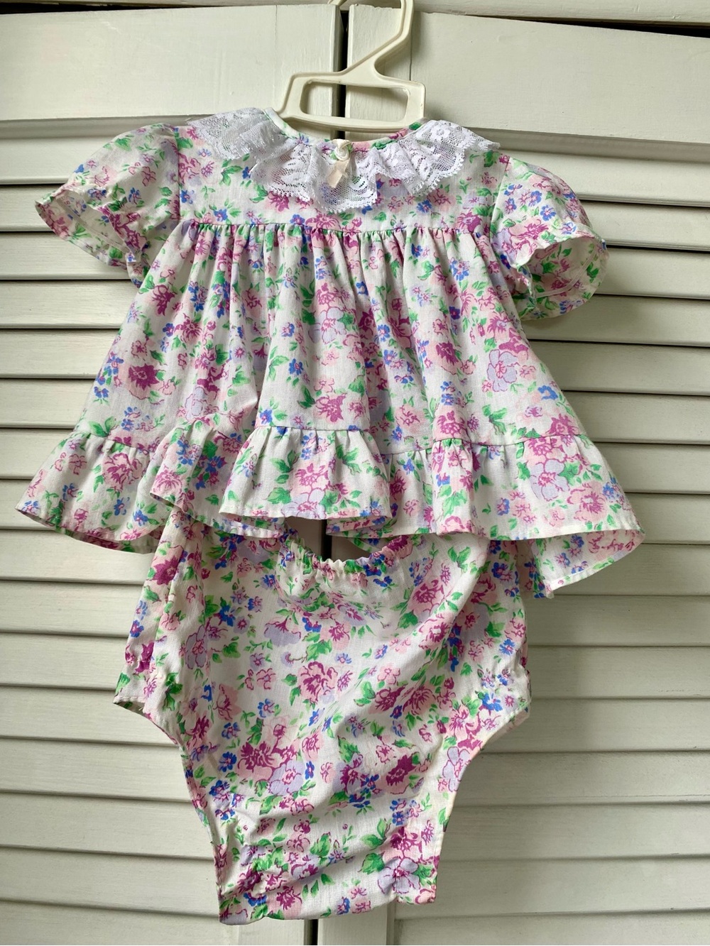 Cutest One Baby Girl Floral Dress Bloomers Set 0-6M Made in USA